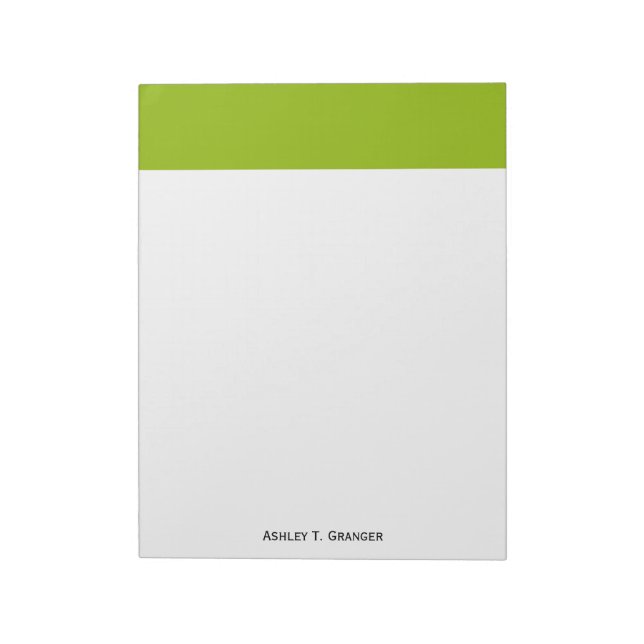 Solid Color: Apple Green Notepad (Rotated)