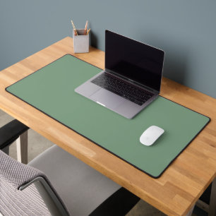 Solid color basil smoke green desk mat