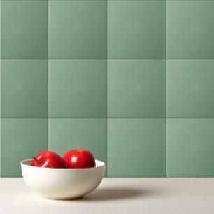 Solid color basil smoke green tile