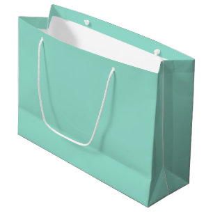 Solid color Beach Glass plain aqua green mint  Large Gift Bag