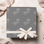 Solid Color Charcoal - Mr & Mrs Wedding Favors Wrapping Paper<br><div class="desc">A bold color with chic fonts make a statement piece for a reception favor. Items are easier to customize when you replace all text and photos first. If your art still needs to be adjusted, click on the Customize This button. This will take you to a design area where you...</div>