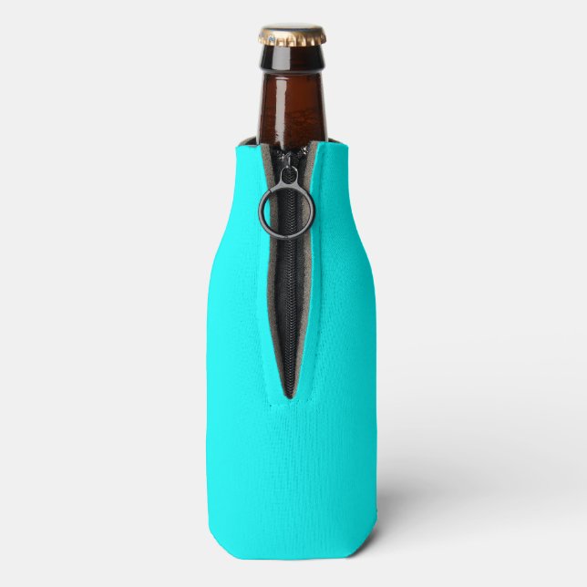 Solid color cyan bottle cooler (Bottle Back)