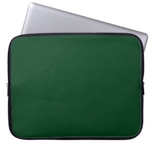Solid color dark green laptop sleeve