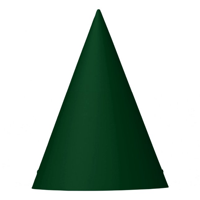Solid color dark green party hat (Front)