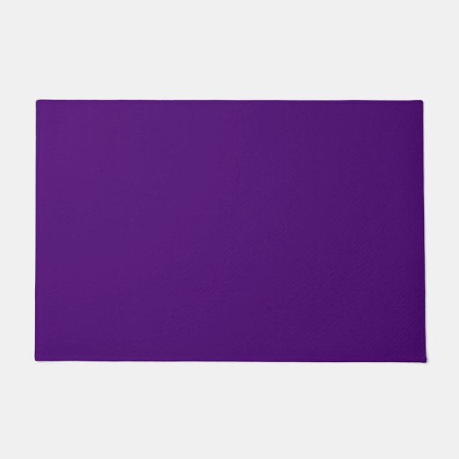 Solid color dark rich purple doormat (Front)