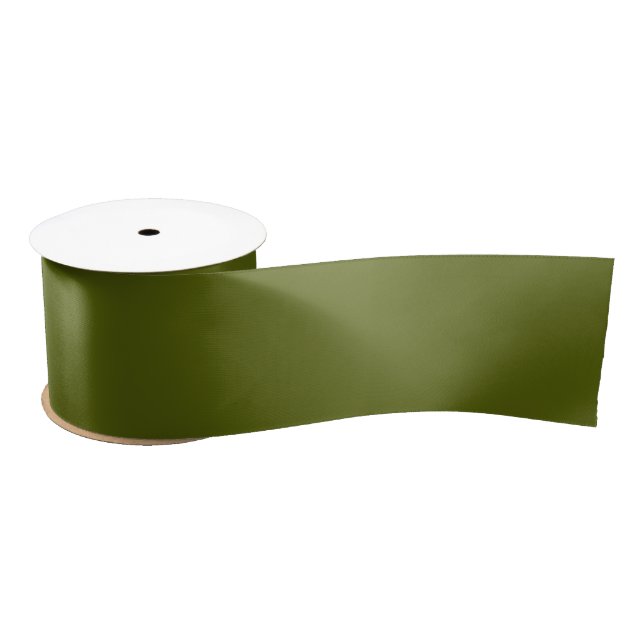 Solid color grape vine dark green satin ribbon (Spool)