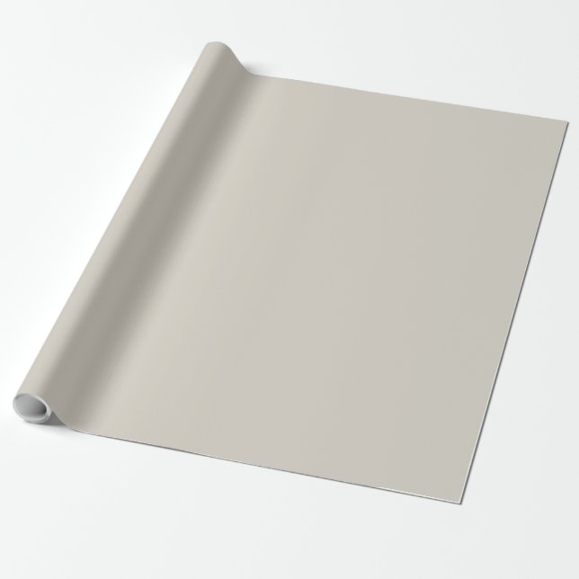 Solid color greige beige wrapping paper (Unrolled)