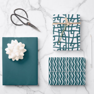 Solid color Oceanic Teal Wrapping Paper Sheet