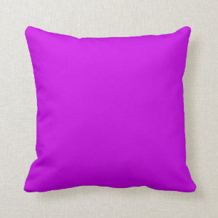 solid color orchid magenta purple throw pillow