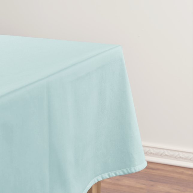 Solid color pale aqua blue tablecloth (In Situ)