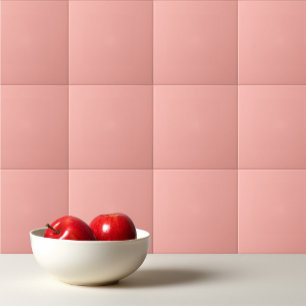 Solid color plain Apricot Blush pink Tile