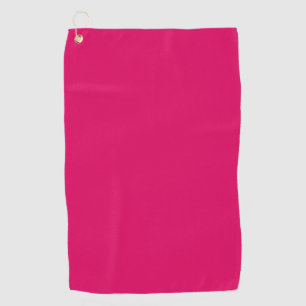 Solid color plain dark bright pink golf towel