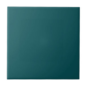 Solid color plain dark teal green Spruced-up Tile