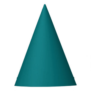  Solid color plain Deep Aqua teal Party Hat