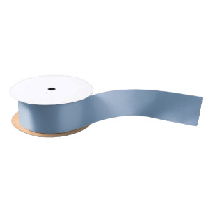 Solid color plain dusty blue pastel satin ribbon