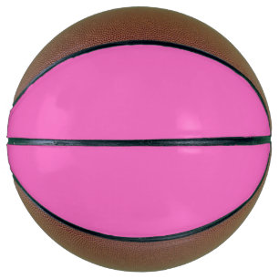 Solid color plain orchid bright pink basketball