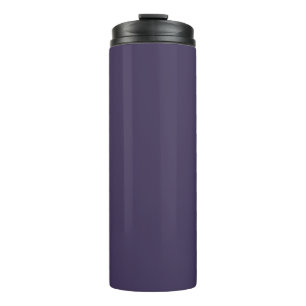 Solid color plain pastel dark purple thermal tumbler