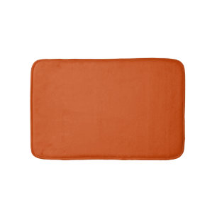 Solid color plain rusty burnt orange bath mat