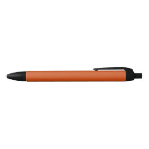 Solid color plain rusty burnt orange black ink pen