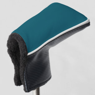 Solid color plain teal peacock golf head cover
