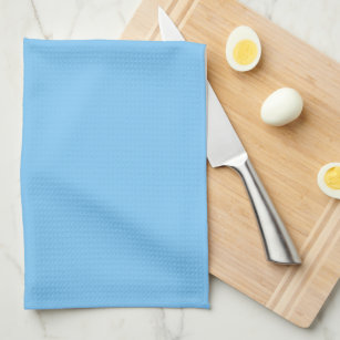 Solid color sky light blue kitchen towel