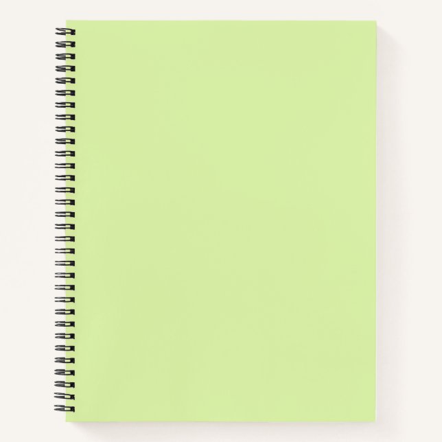 Solid color soft honeydew green notebook (Front)