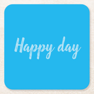 Solid Color Text Template  Square Paper Coaster