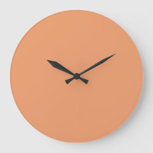 Solid Color Wall Clock - Coral Peach