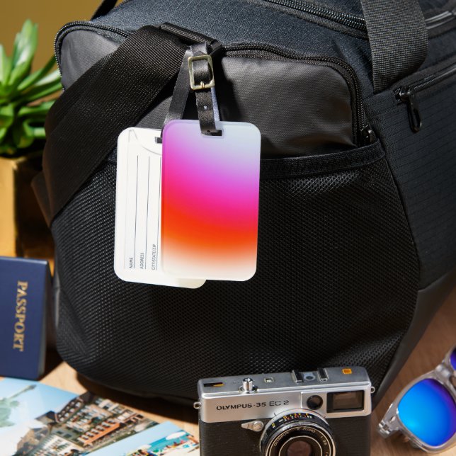 Solid Colour American Luggage Tag (Front & Back)