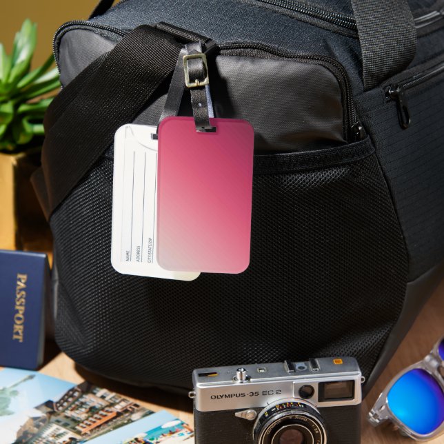 Solid Colour American Luggage Tag (Front & Back)