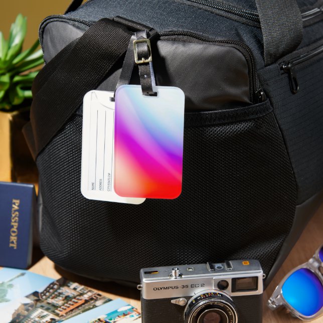 Solid Colour American Luggage Tag (Front & Back)