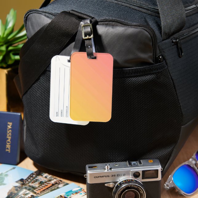 Solid Colour American Luggage Tag (Front & Back)