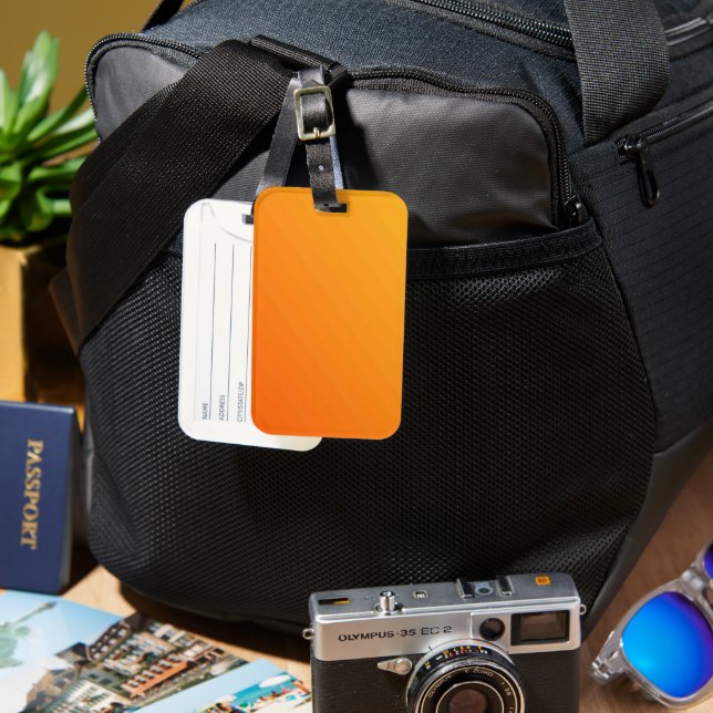 Solid Colour American Luggage Tag (Front & Back)