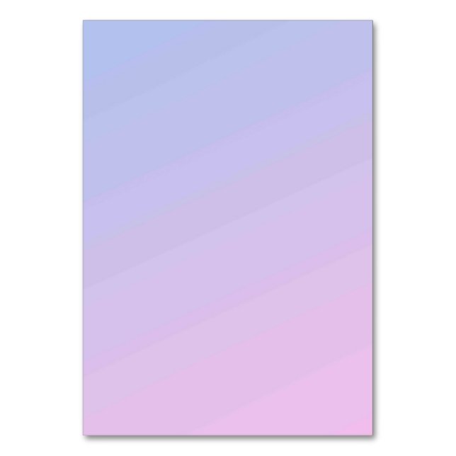 Solid Colour American Table Number Card  (Front)