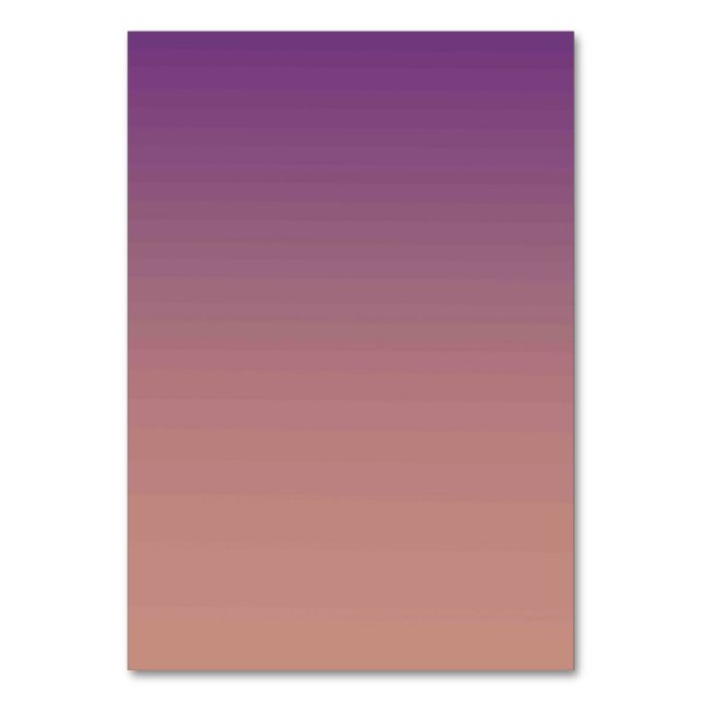 Solid Colour American Table Number Card  (Front)