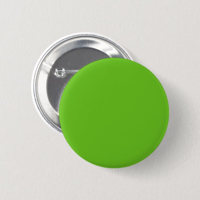 Solid colour apple green 2 inch round button (Front & Back)