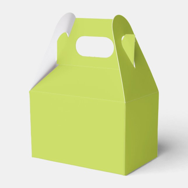 Solid colour avocado light green favor box (Front Side)