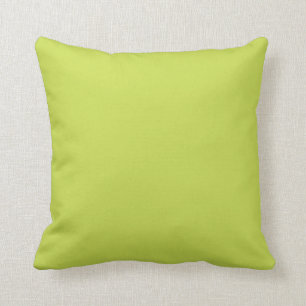 Solid colour avocado light green throw pillow