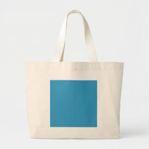 Solid Colour Background Blue 3399CC Template Large Tote Bag