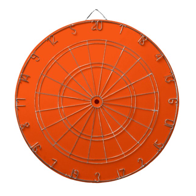 Solid colour blood orange dartboard (Front)