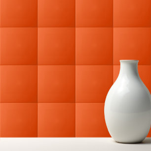 Solid colour blood orange tile