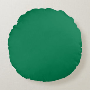 Solid colour broccoli medium green round pillow