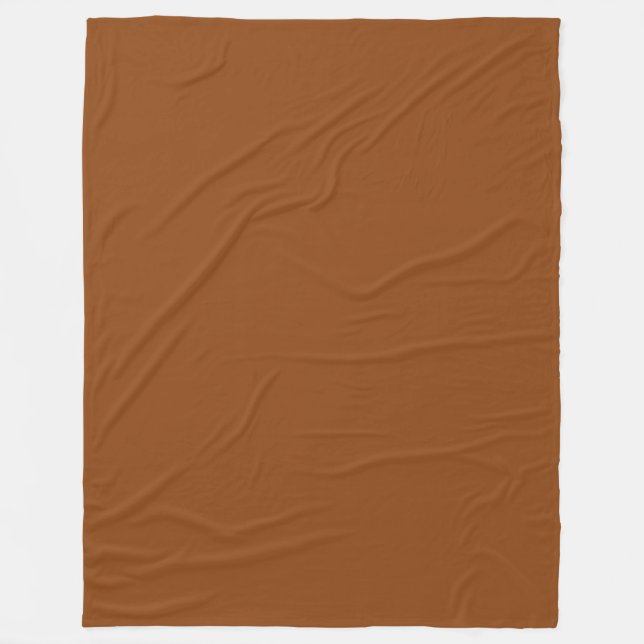 Solid Colour: Brown Fleece Blanket (Front)