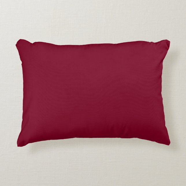 Solid colour burgundy maroon accent pillow (Front)