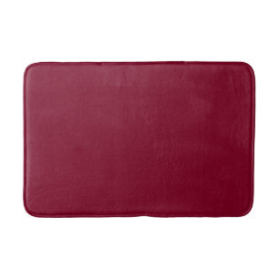 Solid colour burgundy maroon bath mat