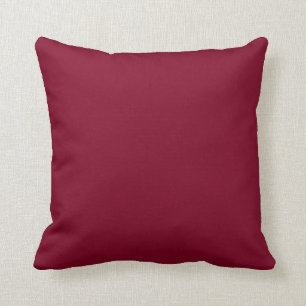 Solid colour burgundy maroon throw pillow