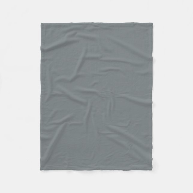 Solid Colour: Charcoal Grey Fleece Blanket (Front)