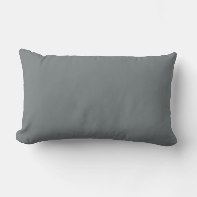Solid Colour: Charcoal Grey Lumbar Pillow (Front)