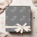 Solid Colour Charcoal - Mr & Mrs Wedding Favours Wrapping Paper<br><div class="desc">A bold colour with chic fonts make a statement piece for a reception favour. Items are easier to customize when you replace all text and photos first. If your art still needs to be adjusted, click on the Customize This button. This will take you to a design area where you...</div>