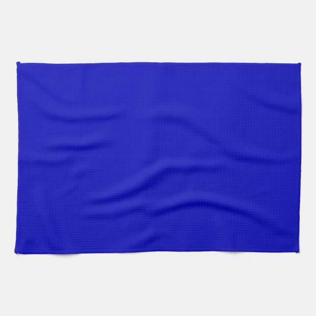 Solid Colour Cobalt Blue Kitchen Towel (Horizontal)